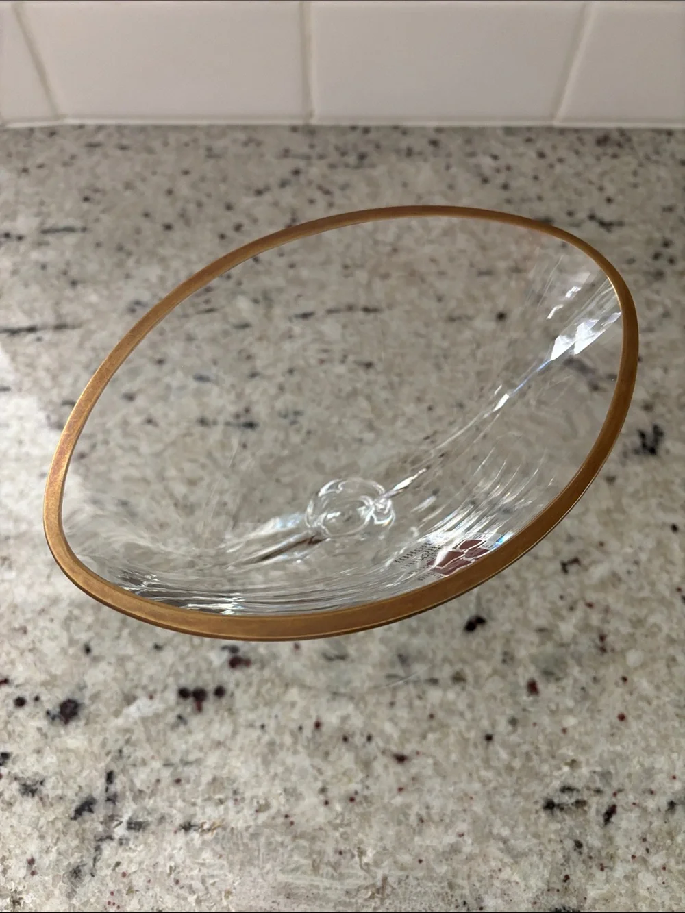 Carlo Moretti Murano clear glass compote